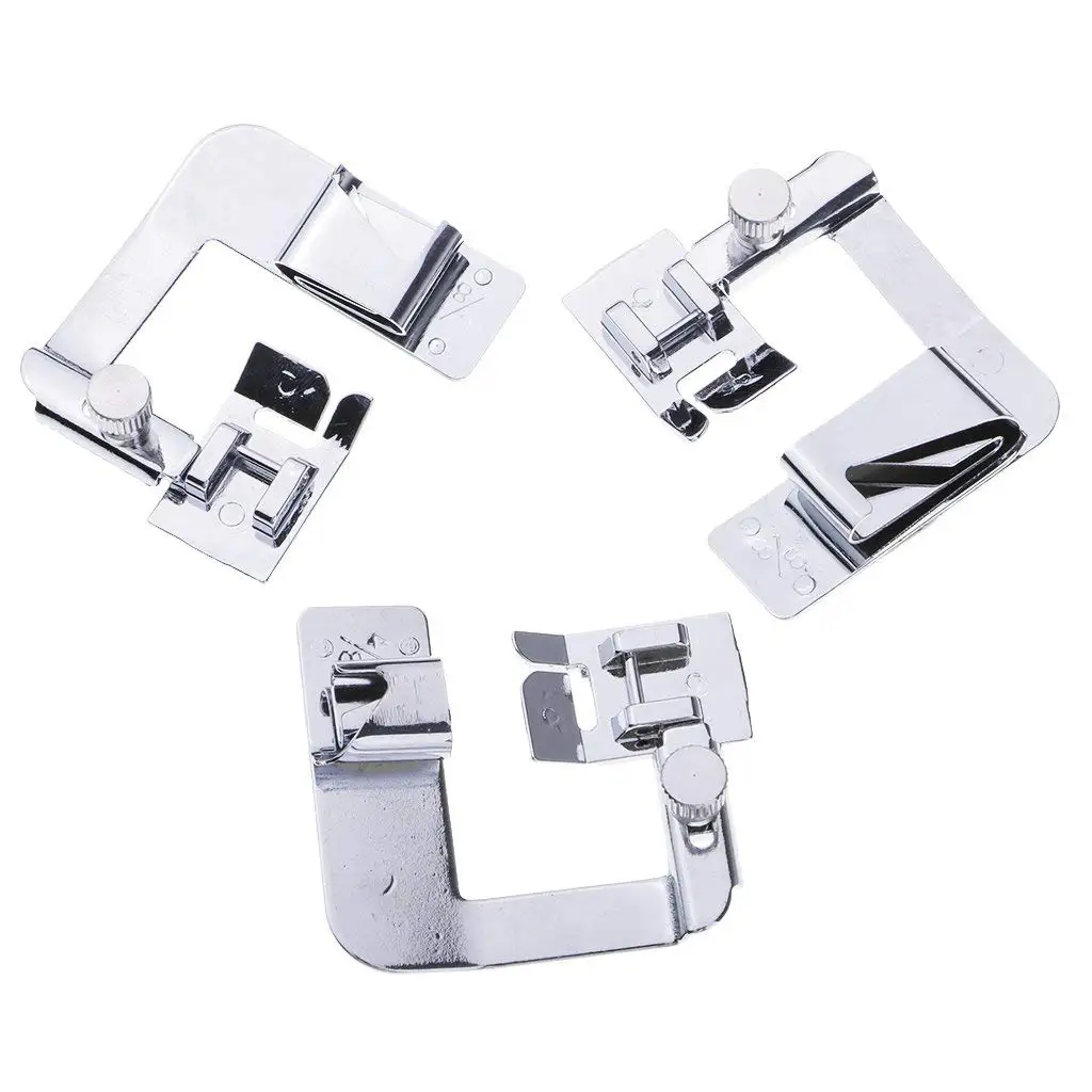 Norbi Multi Function Electric Sewing Machine Household Foot 4//8Laminated Hem Rolled Hem Foot Sewing Machine Presser Foot Hemmer Foot Set