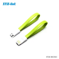 Top selling type colorful flat keychain usb magnetic cable charger