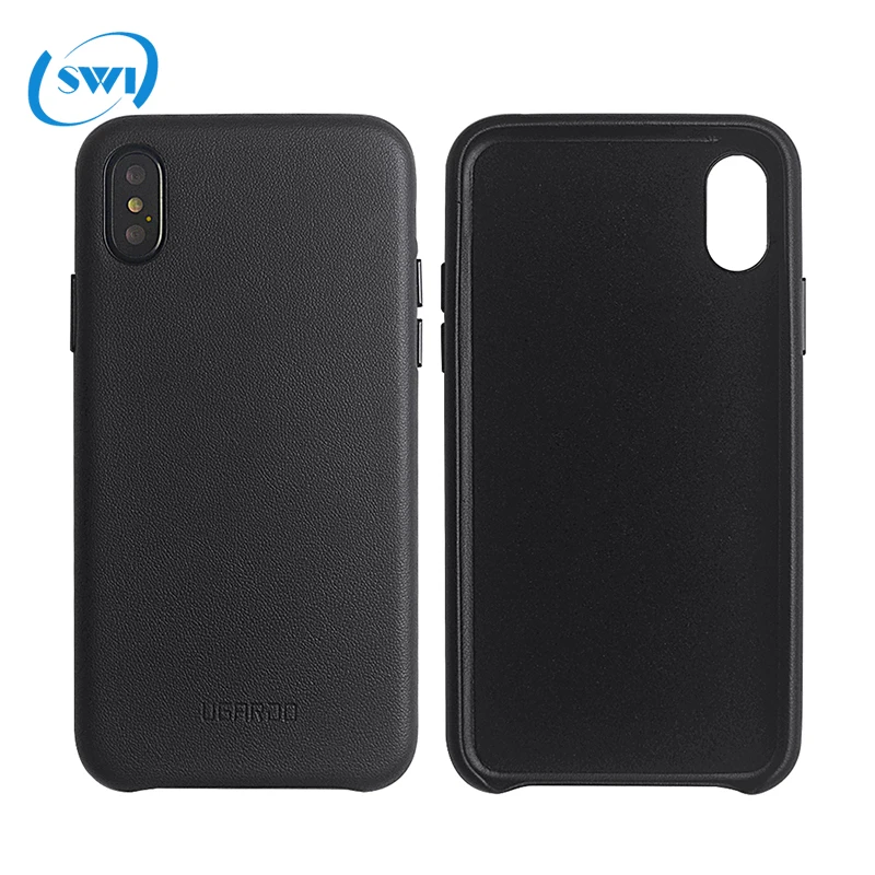 Hot new products Premium PU Leather mobile cover in stock Ugardo PU Leather Phone Case for iphone X case custom