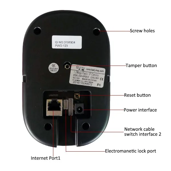 Ring hidden Doorbell Camera 720P Wifi Ip CCTV Camera, View ring