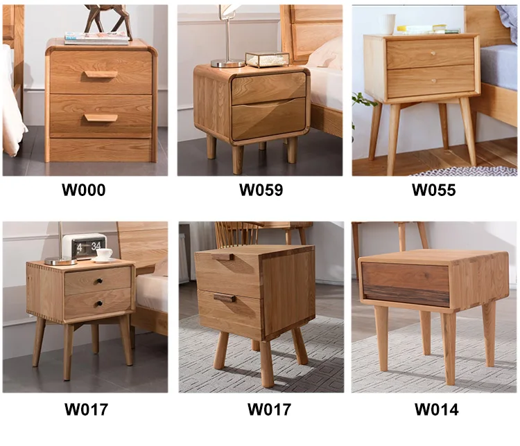 Luxury solid wood bedside cabinet table nightstand organizer with drawer for hotel bedroom project