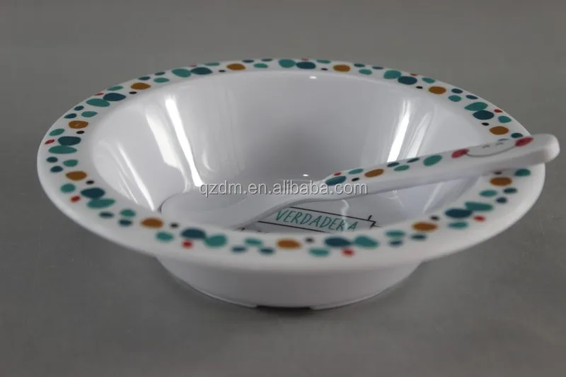 6.5 "Melamine Dinner bowl + spoon set for Kid's