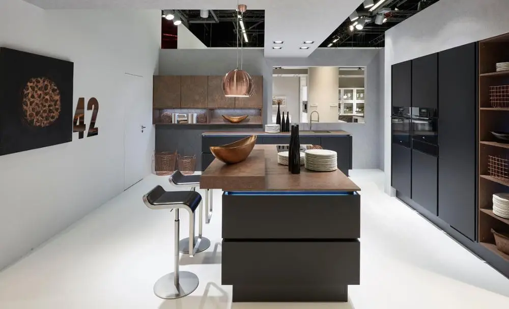 Popular New Concept Modern Kitchen Cabinet Designs Handle Less