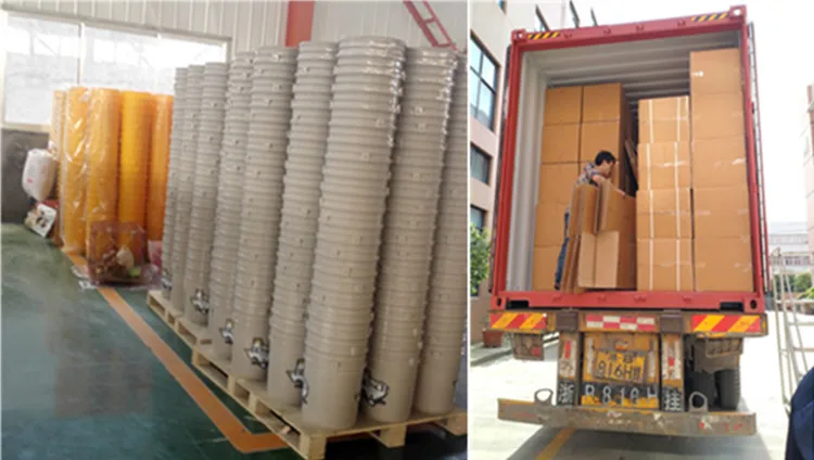 wholesale 19L PP material round Plastic buckets with lid