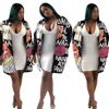 women fashion cartoon letter beaded long jacket OPL5275