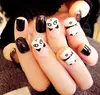 DIY cute panda False Nails Art Tips Fake Nail Artificial Nails for lady