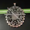 Brass Cabochon Pendant Setting ,Base Diameter:13X18mm,hole:about 7x3mm,Lead Safe,Nickel Free