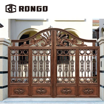 Rongo Aluminum Paint Colors Small Iron Gate Door Prices View Wrought Iron Patio Doors Rg Product Details From Foshan Rongo Intelligent Technology Co Ltd On Alibaba Com