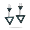 New style Geometric Shape Triangle Turquoise 925 Sterling Silver Stud Earrings