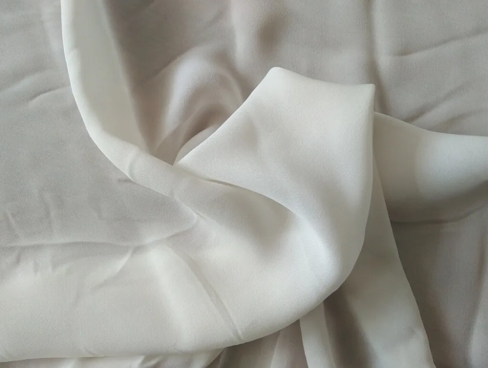 Pfd Delicate Softer Undyed Color 100% Pure Silk Double Georgette Fabric ...