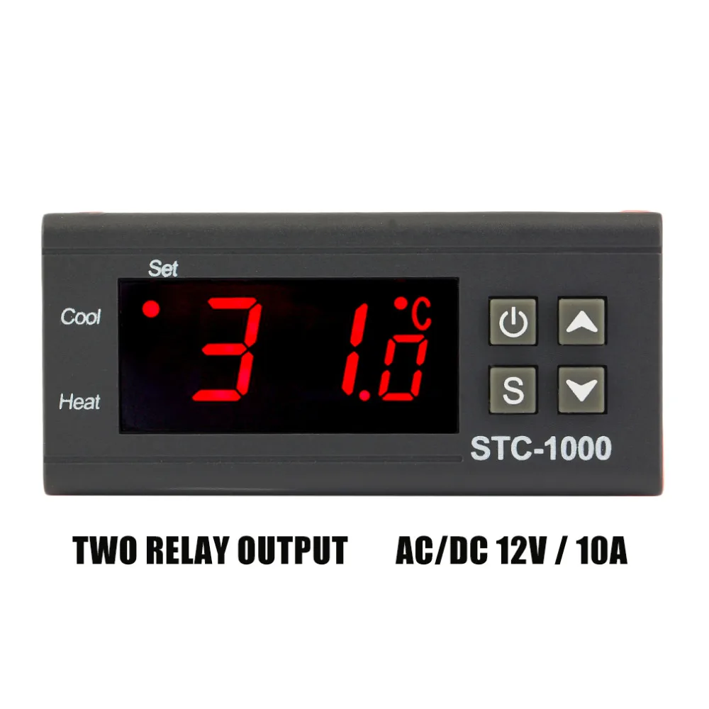 STC-1000 Two Relay Output Heater Cooler Temperature Controller Thermostat Incubator