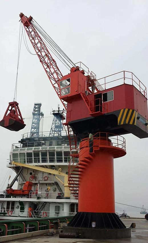 Offshore Pedestal Knuckle Boom Loader Fixed Pedestal Jetty Crane ...