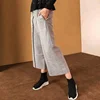 Ninth Straight Leg Gray Women's Fashion Design Palazzo Ladies Pants