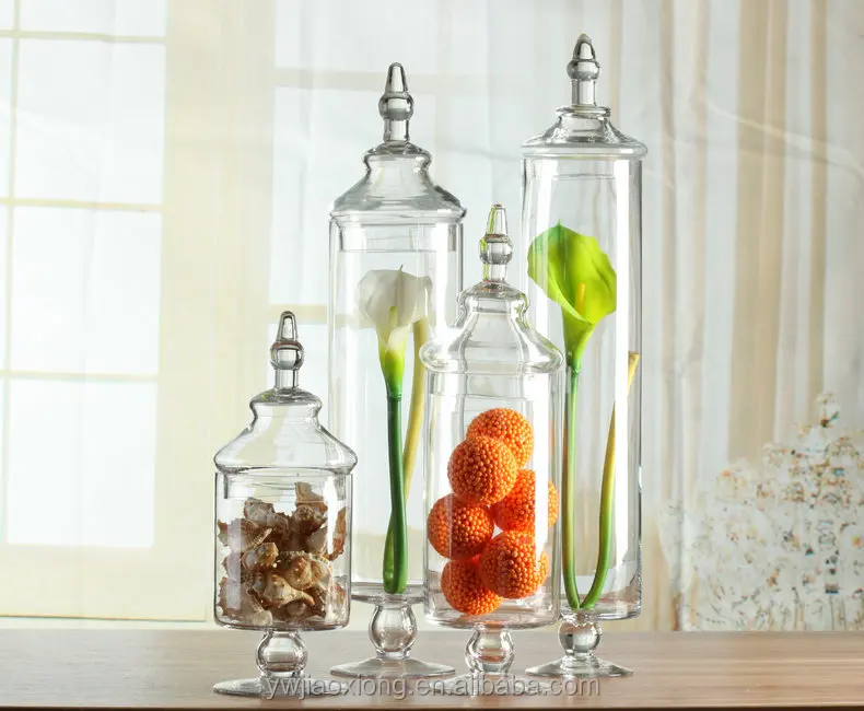 Large Clear Glass Candy Jar Wedding Decorative Glass Jar With Lid Buy