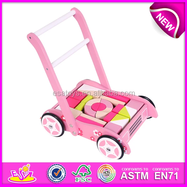 Top Quality Gocart With Wooden Blocks,Cheap And Colorful Wooden Toy Go
