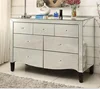 Indoor mirrored furniture high end storage cabinet chest sideboard with 7 drawers