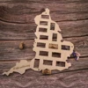 Wooden USA Map Beer Cap Map Wooden Beer/wine cork Cap Collector as Home Decoration