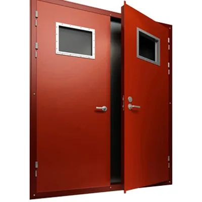 product-Steel Metal Factory Price Strong Double Door Panel Fireproof Emergency Door Manufacturer-Zho