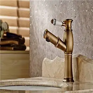 Furesnts Modern home kitchen and bathroom faucet The antique bathroom sink taps copper cold and hot Mixed taps 1 handle taps bathtub ullout taps bathroom taps,(Standard G 1/2 universal hose ports)