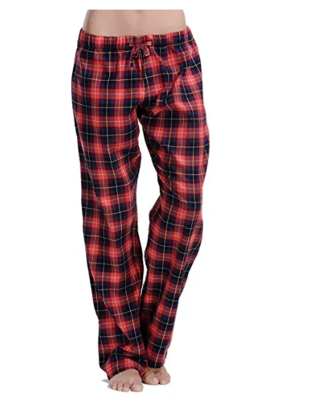 YINC Women's 100% Cotton Super Soft Flannel Plaid Pajama/Louge Pants 
