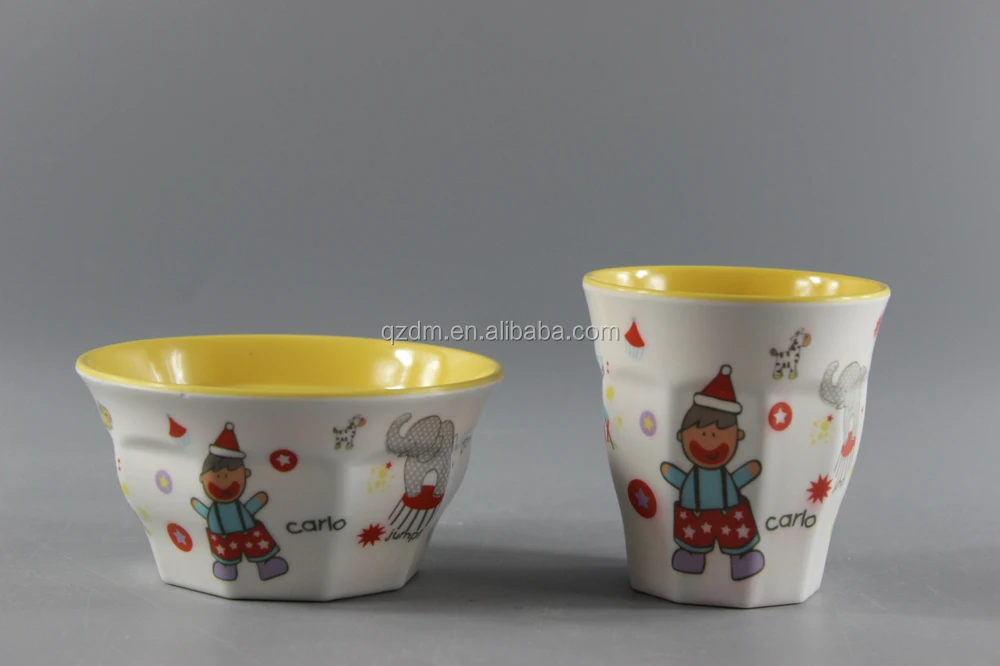 2015 New Design Colorful Tableware,Melamine Dinner Bowls And Cups For Babies