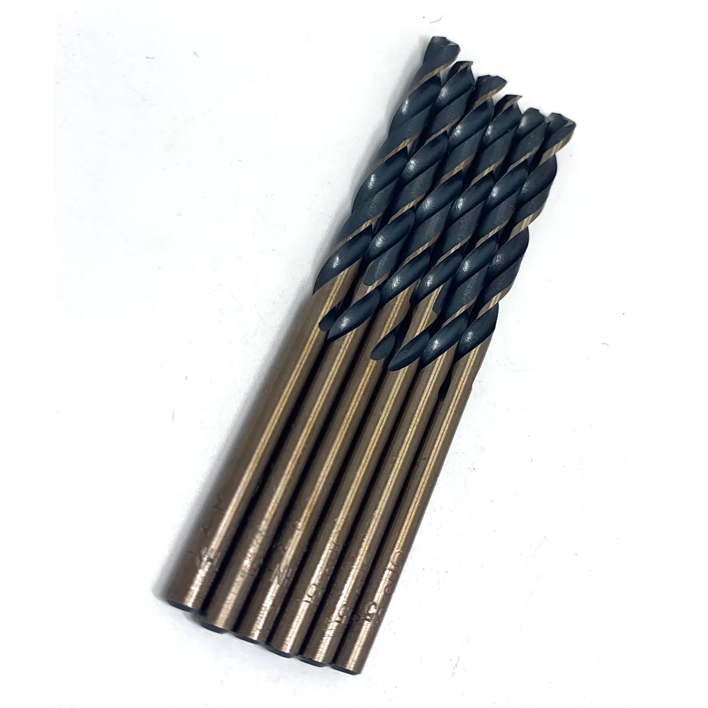 M35 Cobalt Drill Bit Set 1mm-5mm (10 Pcs) - HSS Twist Bits For Drilling Stainless Steel, Cast Iron, Hard Metal