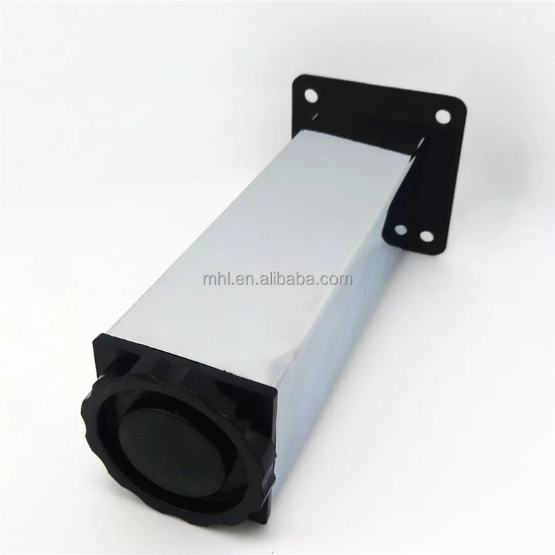 Moda kare paslanmaz çelik mobilya ayağı/ayarlanabilir kare demir kanepe