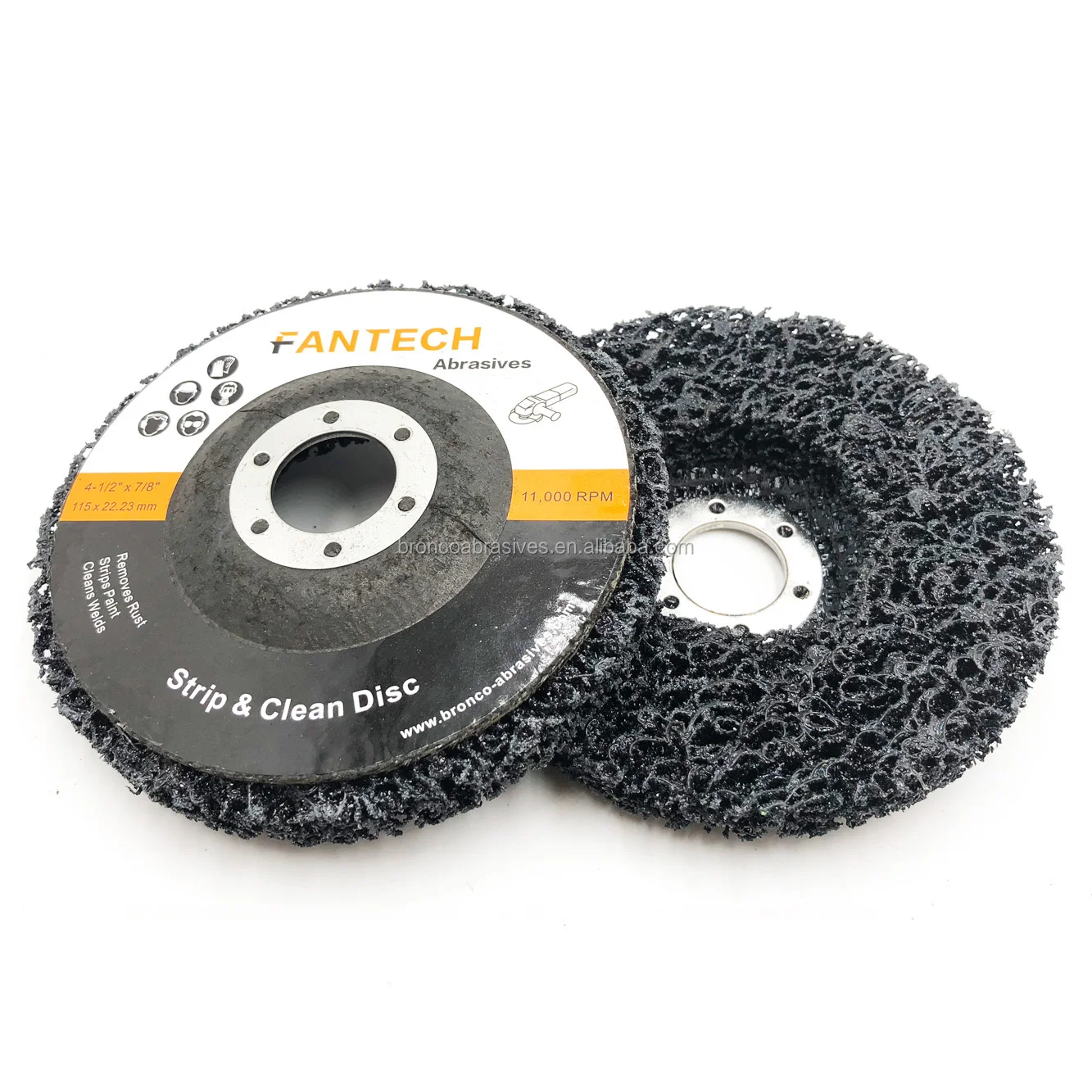 115mm 4.5 Inch Black Highly Safe And Efficient Grinding Strip It Disc With Fiberglass Backing