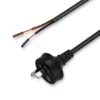 3 pin SAA Australian Power Plug Cord To Open Wires Replacement Electrical Stripped and Tinned