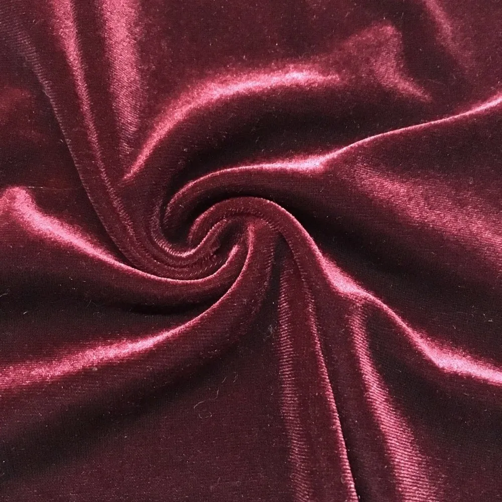 4 Way Stretch Solid Velvet Fabric - Buy 4 Way Stretch Fabric,Stretch ...