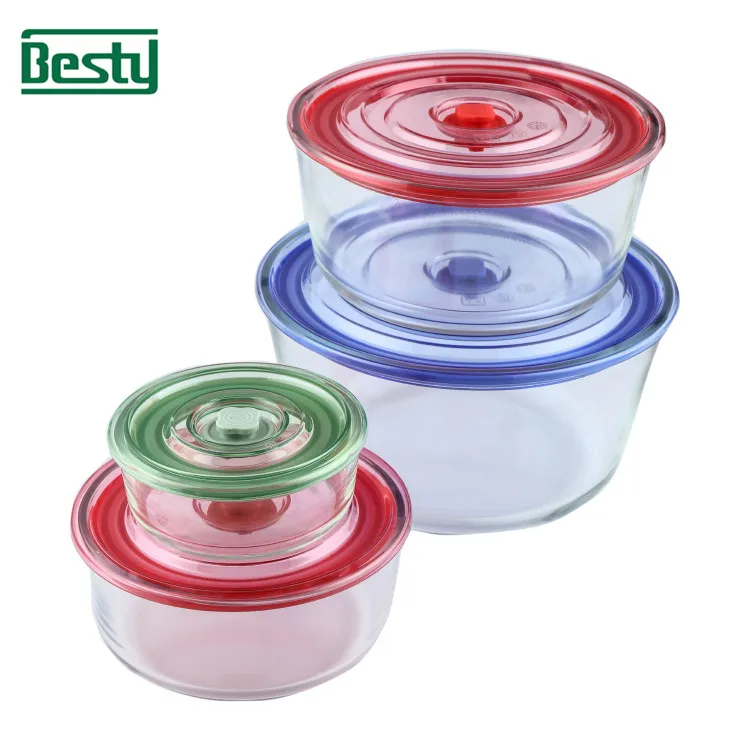 Pyrex Glass Food Container Vacuum Cover Lid /heat Resistant Glass Food