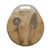 cheese serving set,high quality,rubber wood ,stainlesss steel