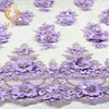 Newest Embroidered Beads With Sequins Beautiful 3D Flower Tulle Fabric