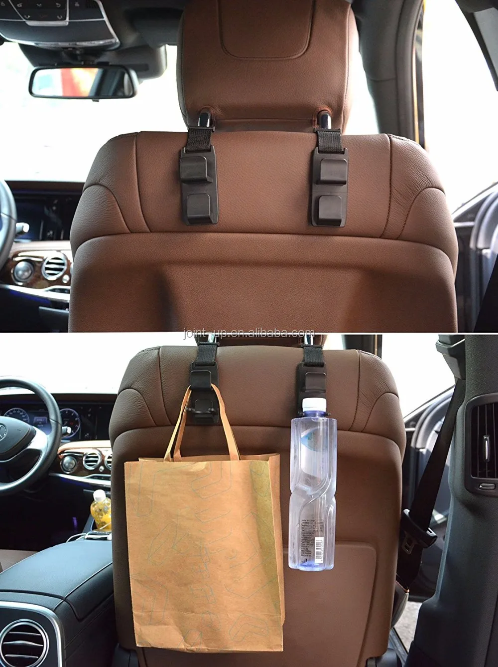 Multifunzionale Bling Gancio Auto Universale Organizer per Sedile Anteriore per Borse della Spesa Appendiabiti Bianca Soleebee 2 Pezzi Ganci per Poggiatesta Auto Sedile posteriore Appendiabiti