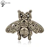 Hot design excellent quality bee metal tags antique gold metal logo label for dress