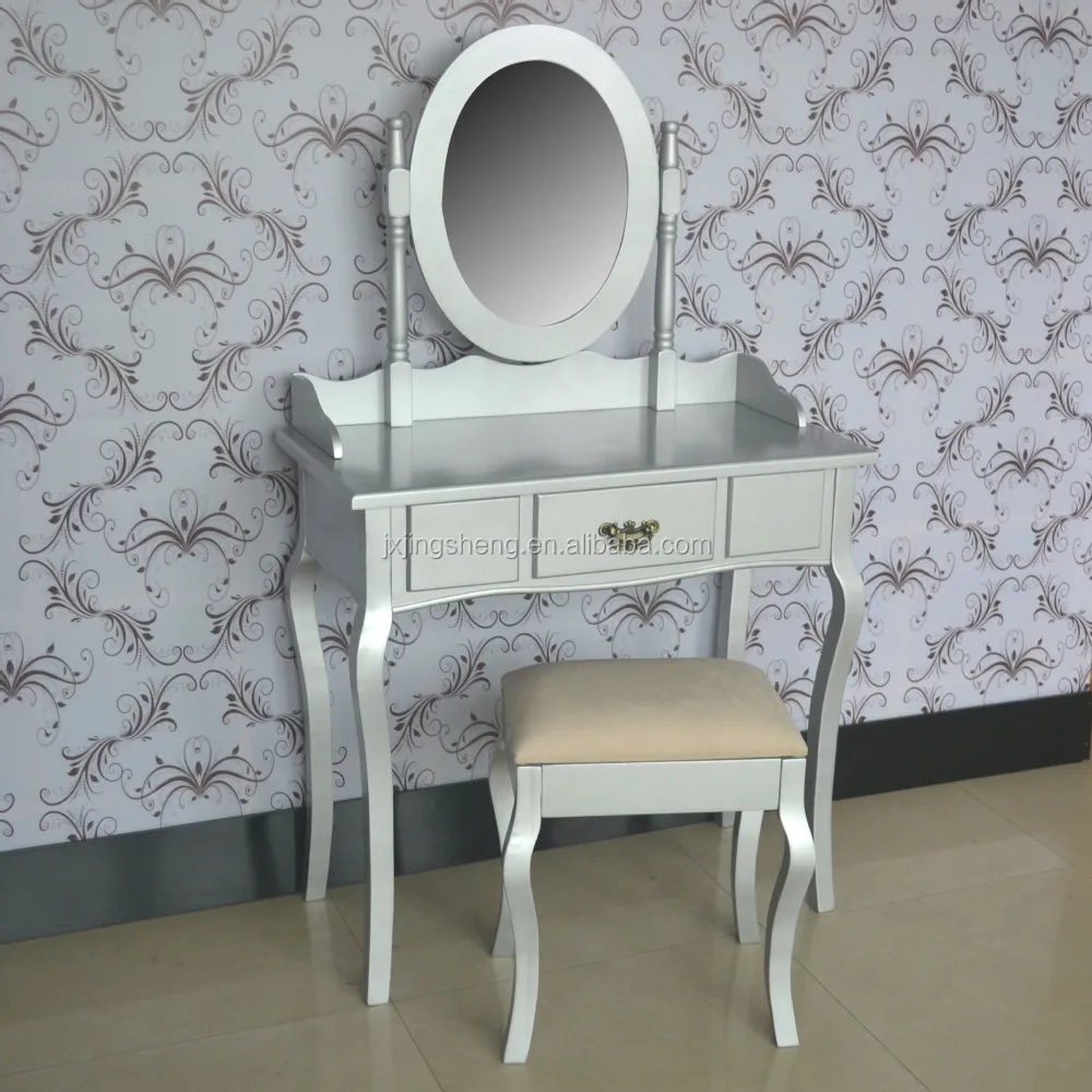 Slaapkamer meubels nieuwe klassieke houten zilver kaptafel met ... Woonkamer gordijnen deco