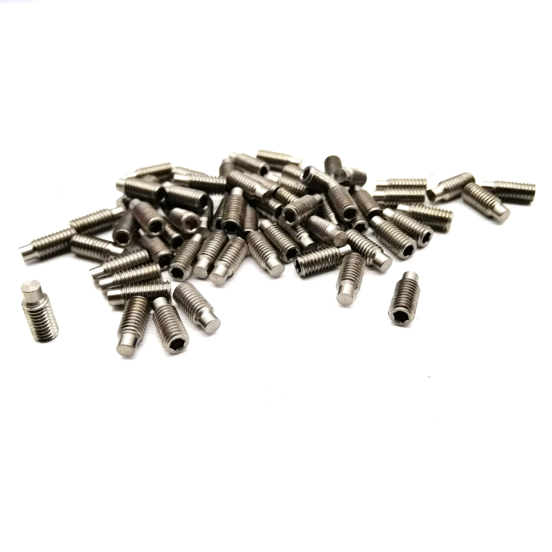 
M5x26 Rainbow titanium alloy hexagon socket set screw dog point with nylon patch 