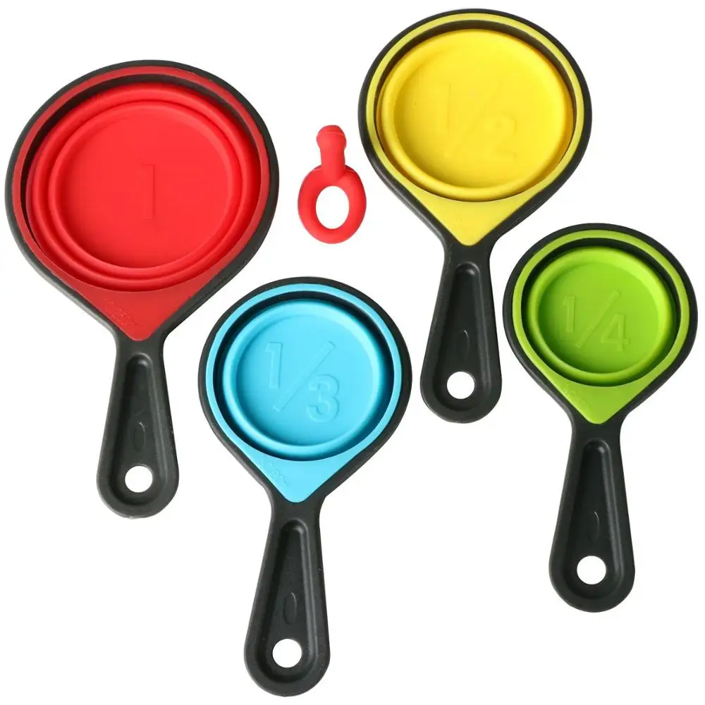 Silicone Collapsible Measuring Cups Measuring Spoon Portable Food Grade