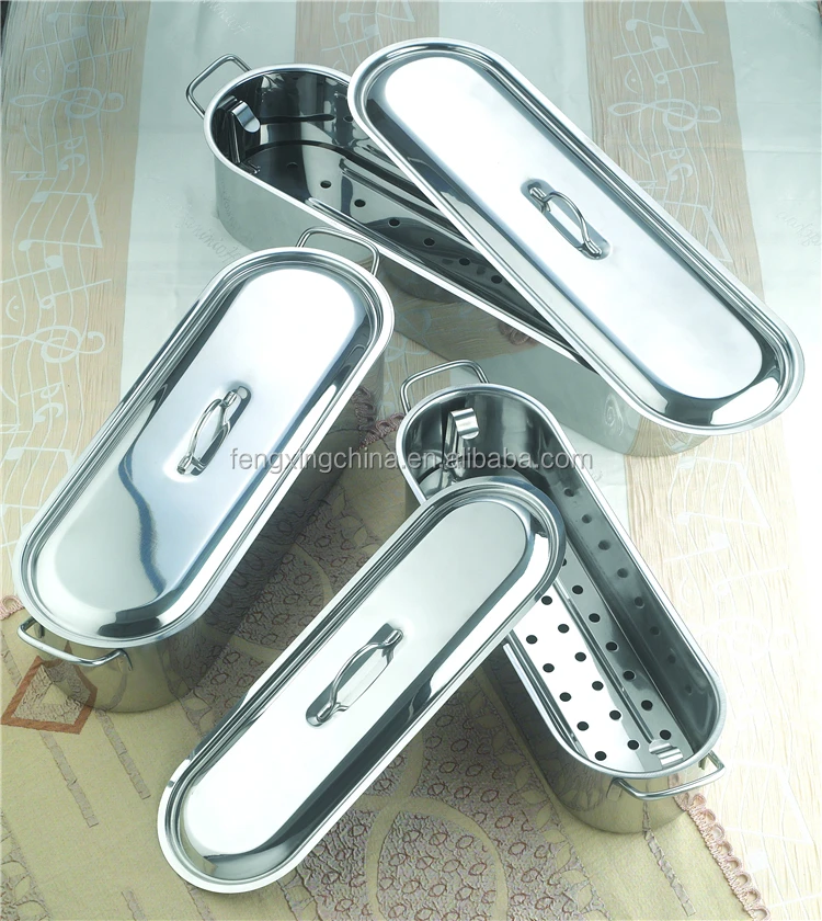 Oem Odm Hot Sale Stainless Steel 20 Inch Fish Poacher Fish Steamer