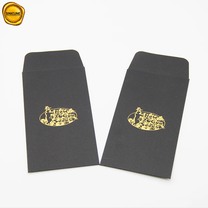Sinicline Custom Personalized Envelope Packaging Envelopes With Gold