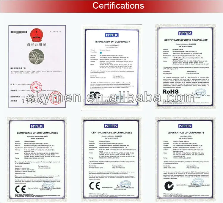 certifications