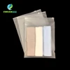User-defined print milky poly frosted plastic zipper EVA custom ziplock bag with black zipper