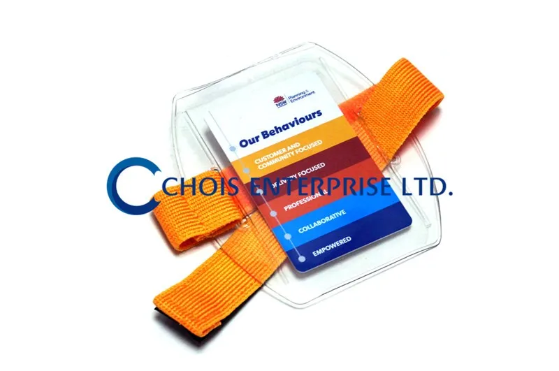 High Quality Low Cost Sports Armband Badge Holder,Clear Pvc & Colorful