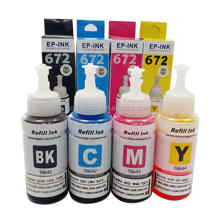 Dye Ink T6641-t6644 Refill Ink For Epson Et-2500 Et-2550 Et-4500 Et ...