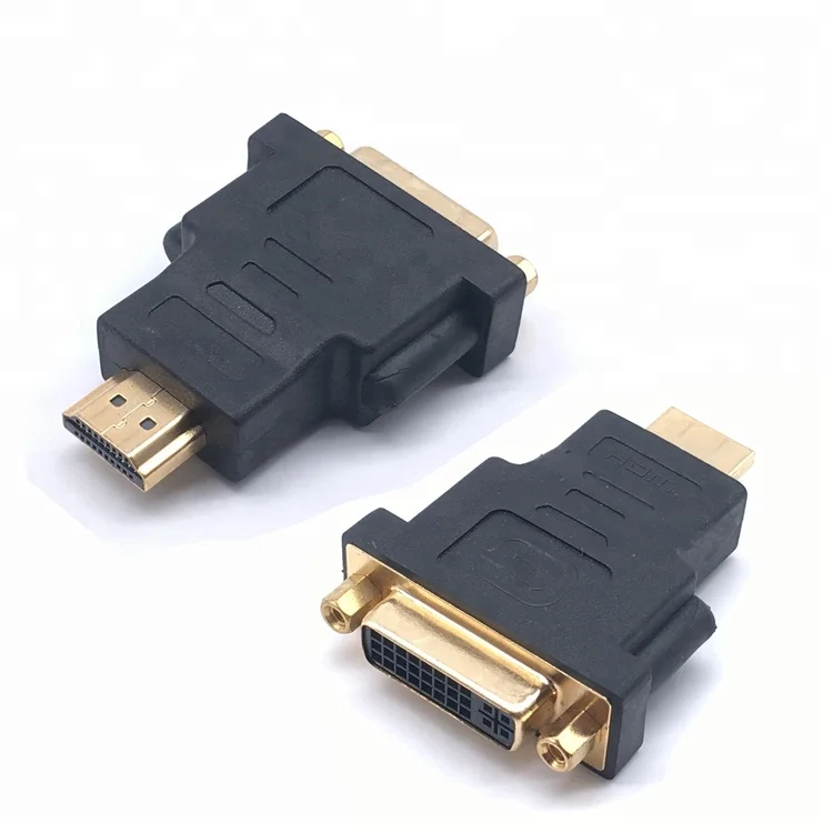 镀金hdmi 男至 dvi 女适配器