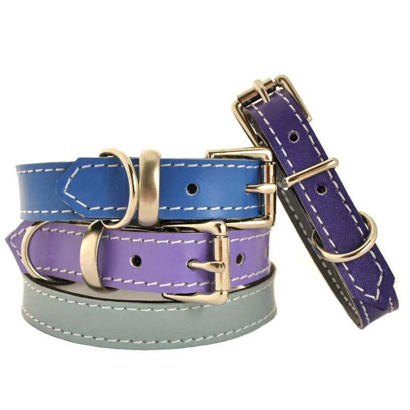 Custom Color Genuine Soft Leather Small Dog Collar Handmade