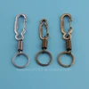 metal high-end coil spring connecting split key ring with a snap hook for man