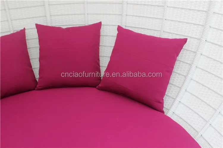 Hot Sale Outdoor Egg Bed / Rattan Daybed With Canopy / Outdoor Cabana