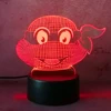 Figure Teenage Mutant Ninija Turtles modern Atmosphere 3D Touch Visual lamp night light led bedroom wedding decor Gift lamparas
