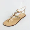 New fashion diamond summer ladies flats thong sandals women flat sandal for ladies pictures